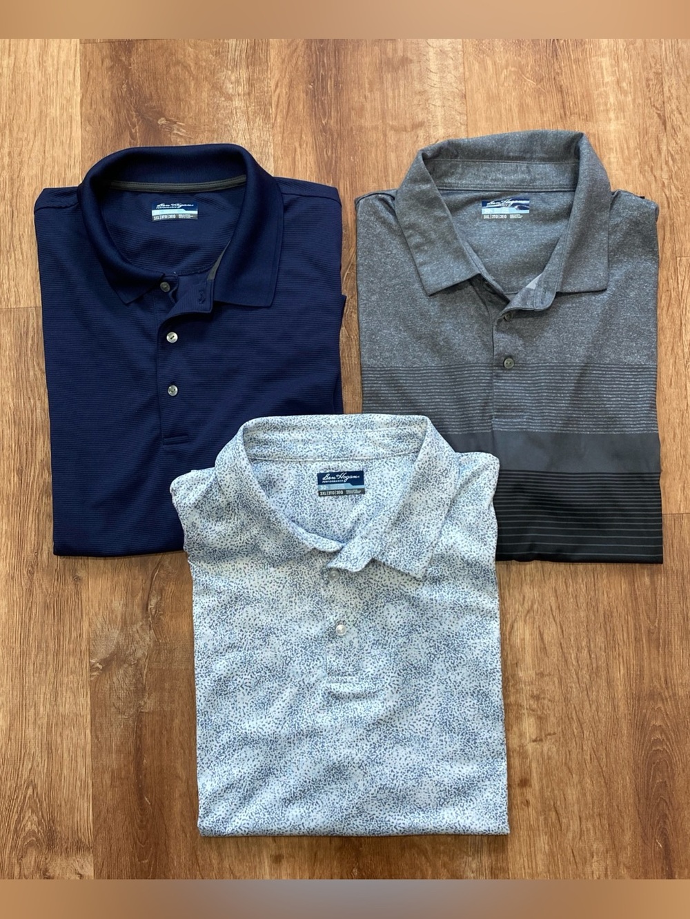 Lot 3 Ben Hogan Performance Polo Shirt Mens 3XL Golf Casual Lightweight